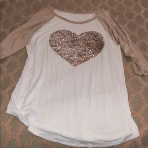 Heart Boutique 3/4 sleeve shirt